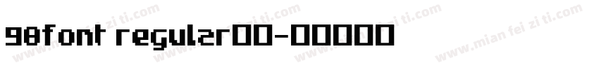 98Font Regular字体字体转换